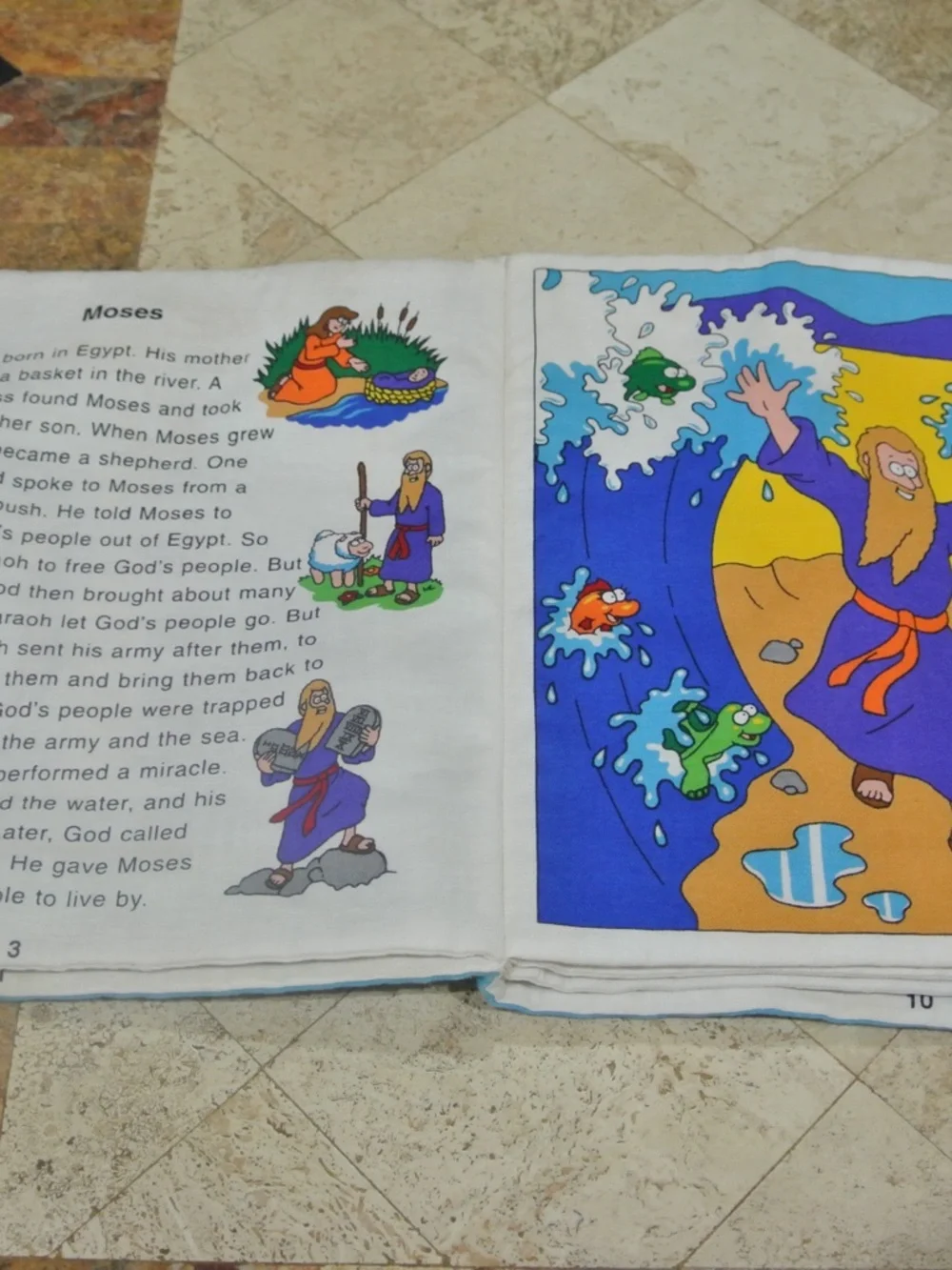 VINTAGE THE BEGINNERS BIBLE FAVORITE BIBLE STORIES FABRIC BOOK